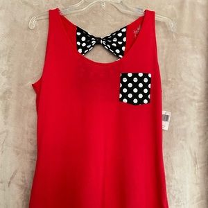 Disney Parks red Minnie Mouse women’s tank top